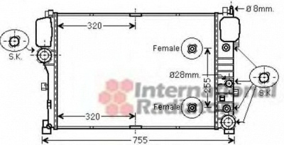 VAN WEZEL 30002492 -  Радиатор, охлаждение двигателя